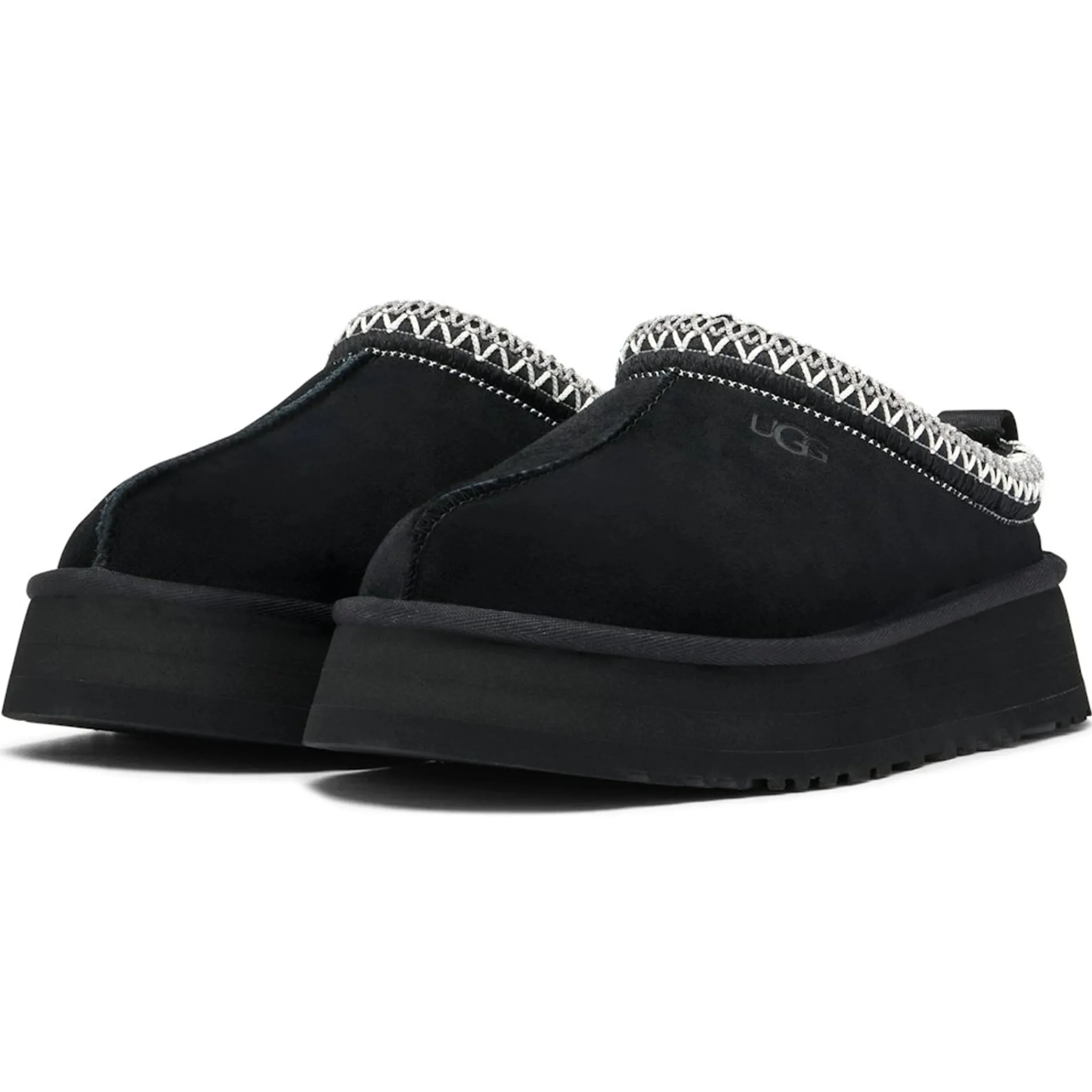 UGG Tazz Platform Black Slippers (W)< Black Trainers