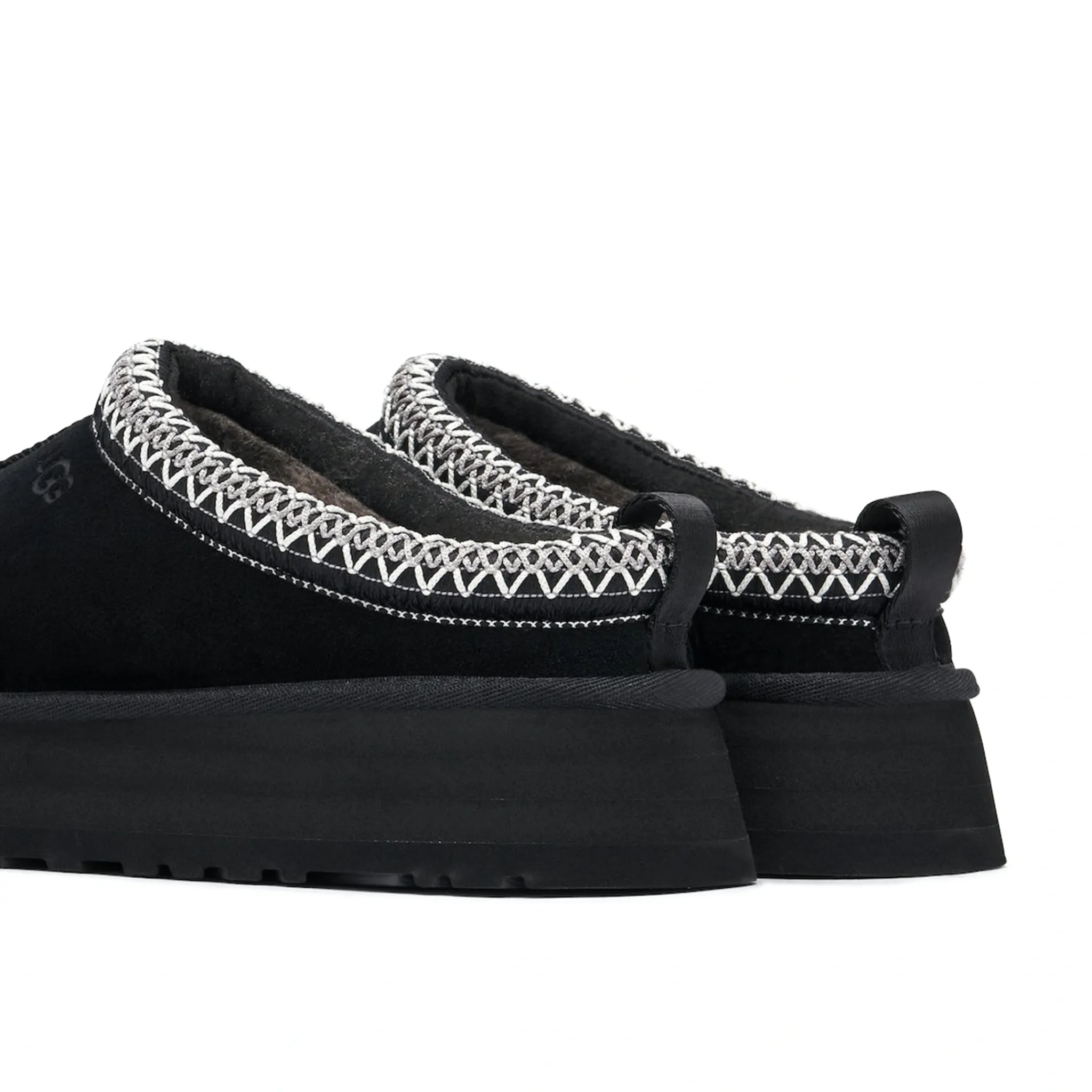 UGG Tazz Platform Black Slippers (W)< Black Trainers