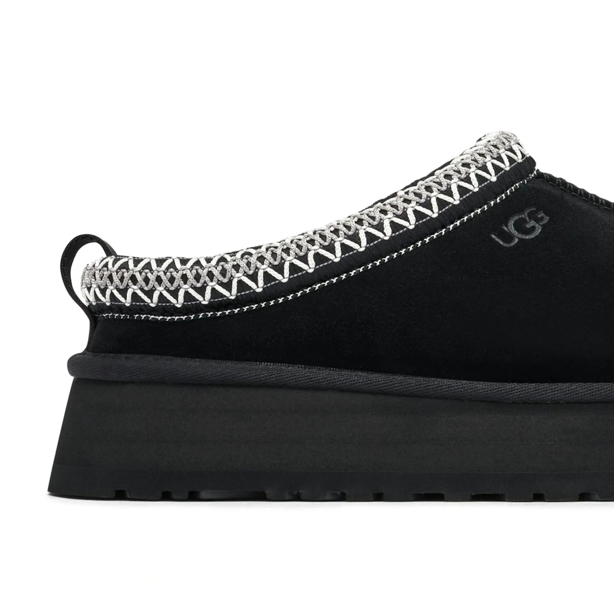 UGG Tazz Platform Black Slippers (W)< Black Trainers